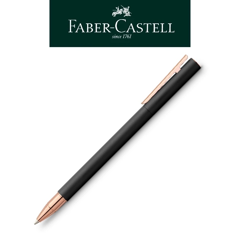 免費客製化刻字【Faber-Castell】NEO Slim 系列 黑沙袖珍帝黃金鋼珠筆 送禮首選 台灣輝柏✿50B004